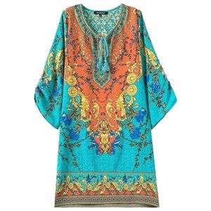 🧡 NEW Tunic Size Small Turquoise Floral